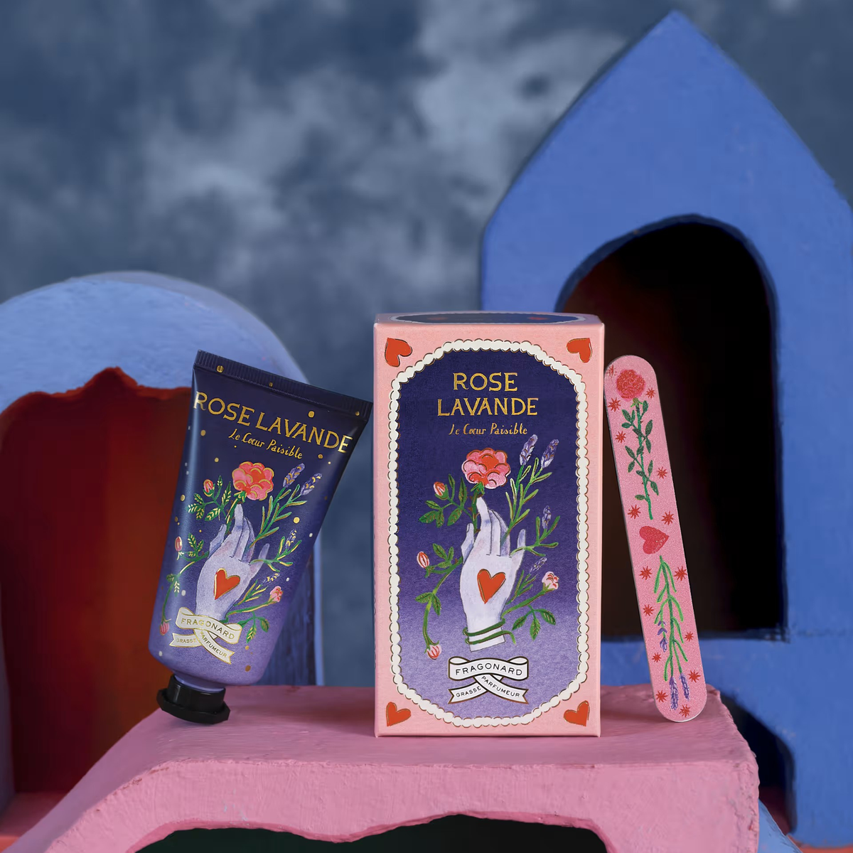 Cofanetto Crema mani e lima LE COEUR PAISIBLE – Rose Lavande