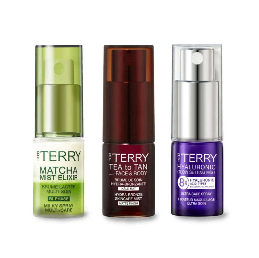 Trio di mist skincare - MATCHA MIST ELIXIR - TEA to TAN FACE & BODY - HYALURONIC GLOW SETTING MIST
